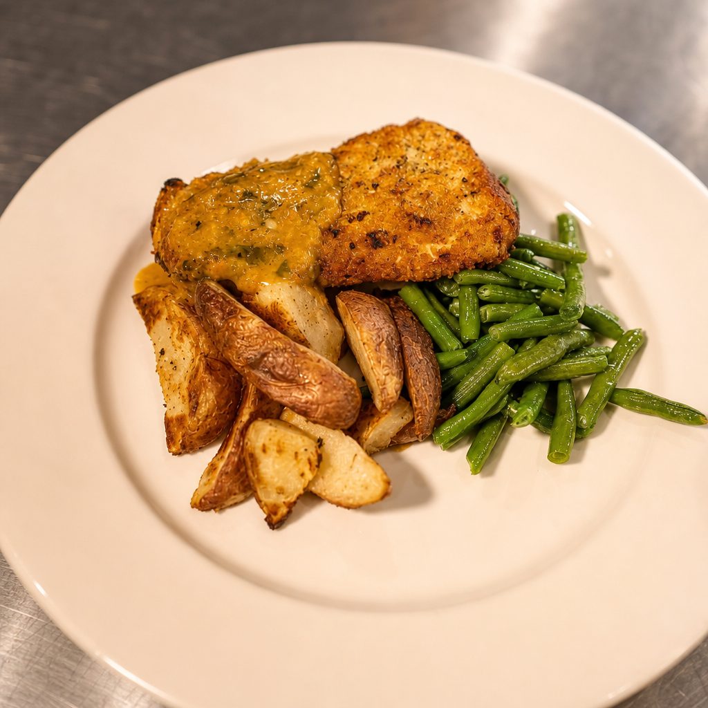 Herb Crusted Mahi Mahi.