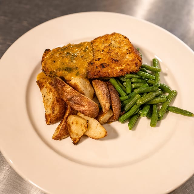 Herb Crusted Mahi Mahi.