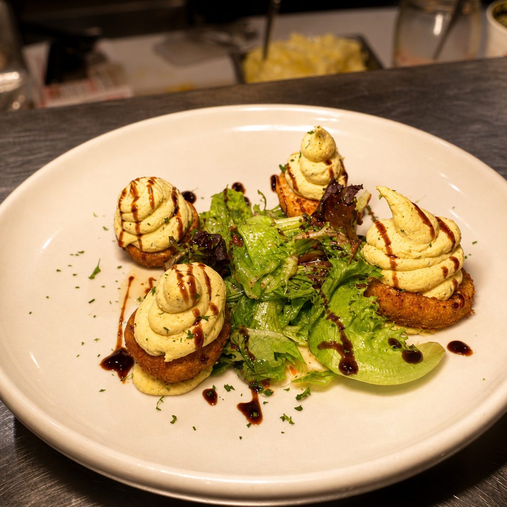 Fried Deviled Eggs.