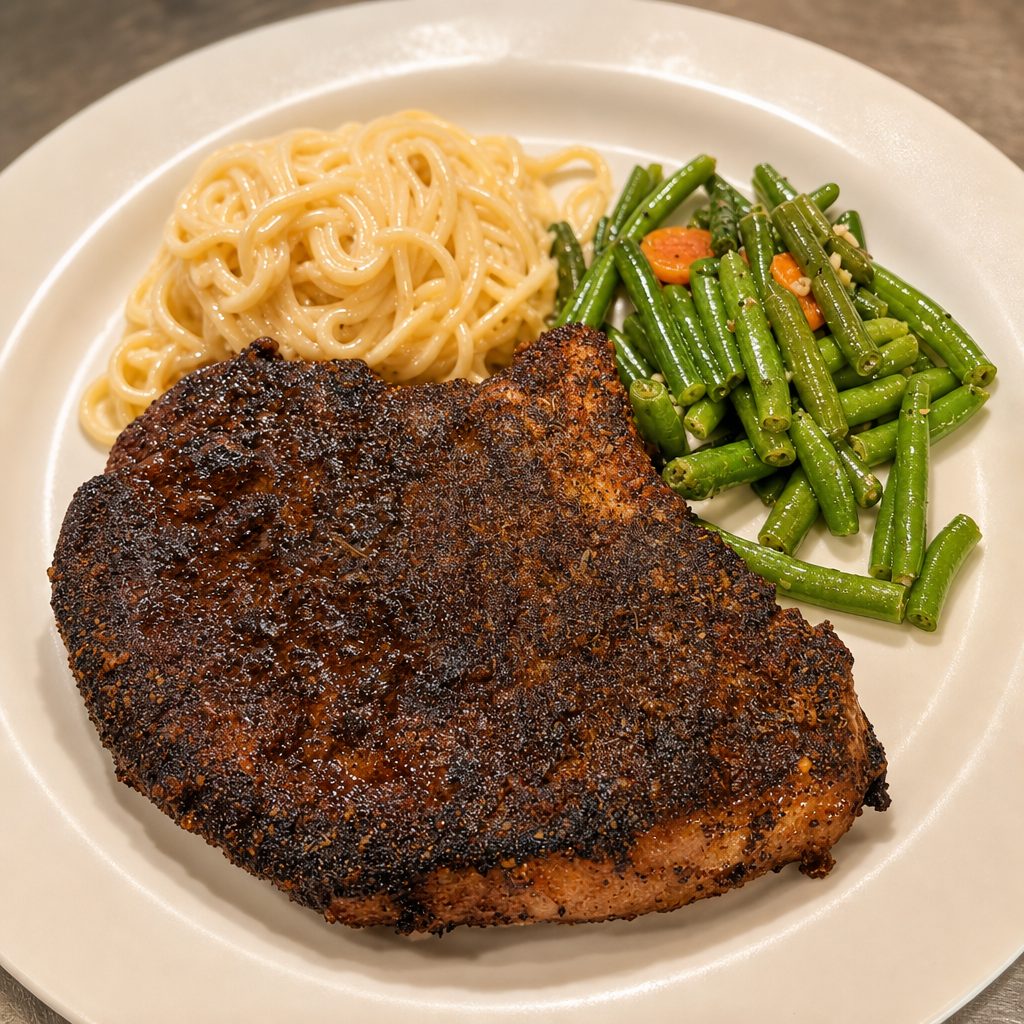 Blackened Pork Chop.